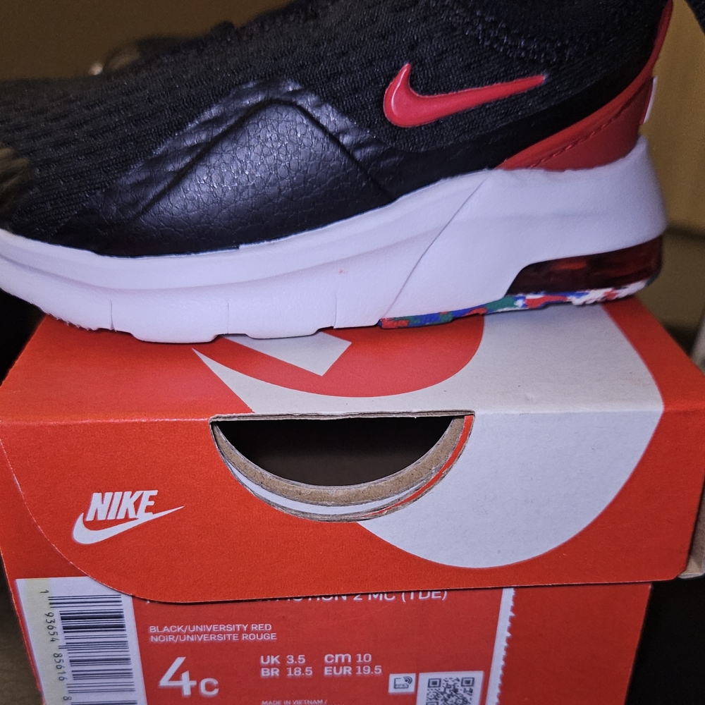 Nike Kids Black and University Red Sneakers